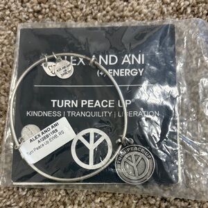 Alex and Ani Silver Turn Peace Up Bracelet
